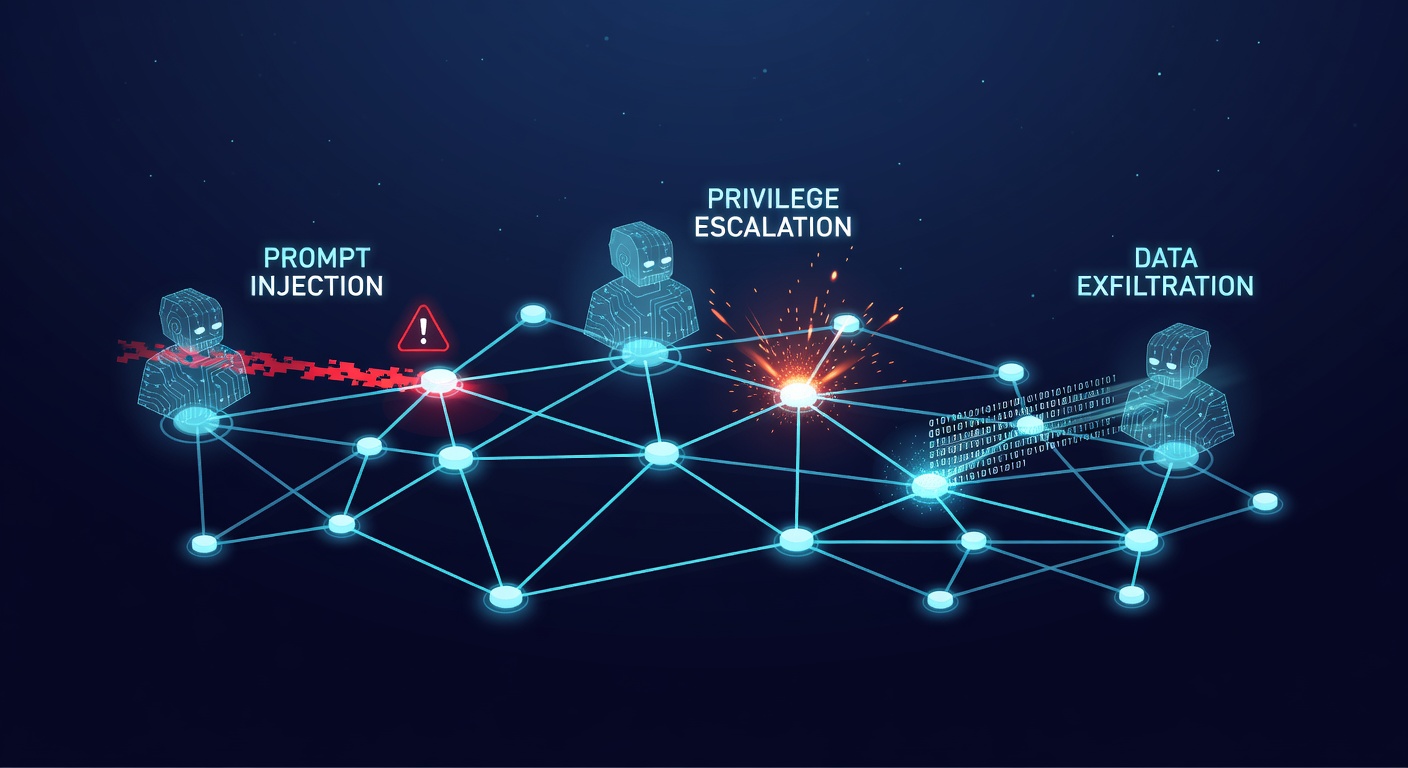 Visualisierung der Angriffsvektoren von KI-Agenten in vernetzten Finanzsystemen